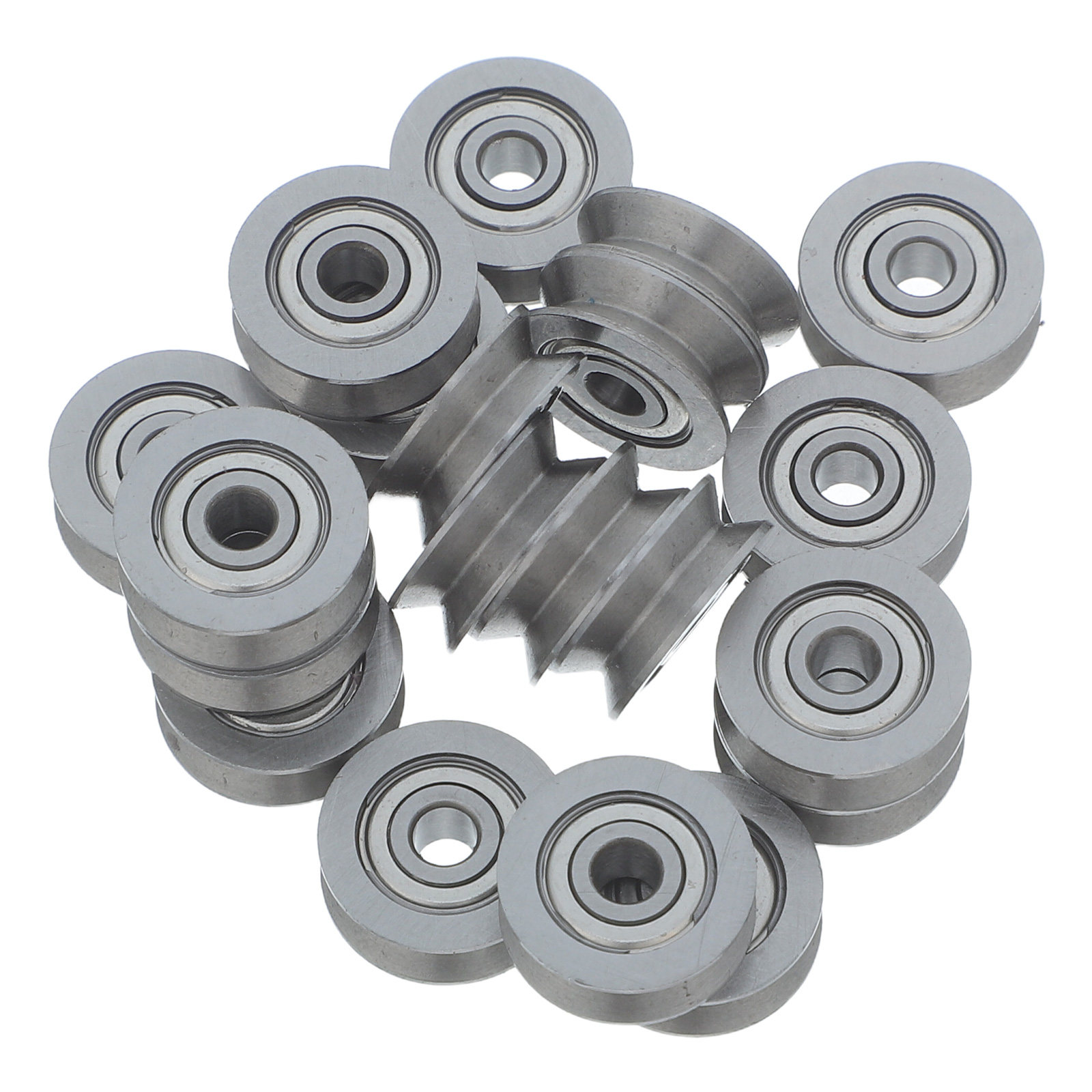 Linear Rail - 20 piezas de poleas con ranura